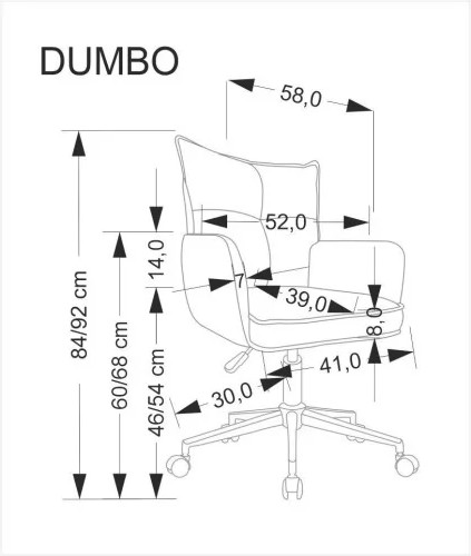 Изображение товара Кресло офисное Halmar Dumbo (светло-розовый/белый)