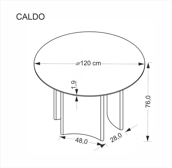 Изображение товара Обеденный стол Halmar Caldo 120 (орех/орех)