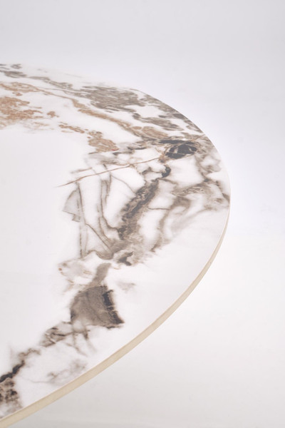 Изображение товара Обеденный стол Halmar Garet 120 (белый мрамор/черный)