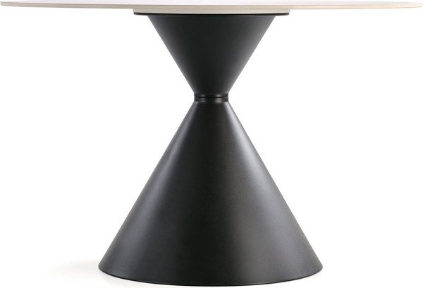 Изображение товара Обеденный стол Halmar Garet 120 (белый мрамор/черный)