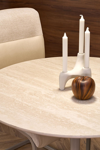 Изображение товара Обеденный стол Halmar Tolio 90 (травертин/кашемир)