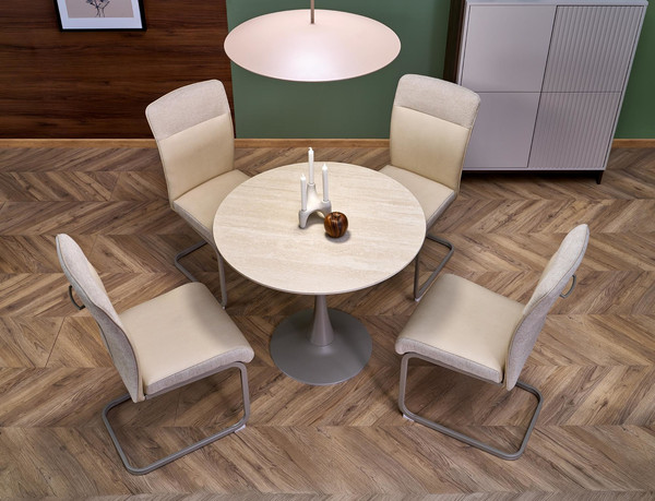 Изображение товара Обеденный стол Halmar Tolio 90 (травертин/кашемир)