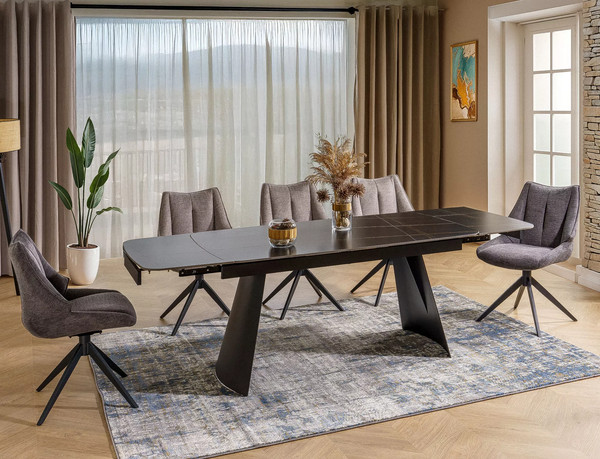 Изображение товара Обеденный стол Signal Bacardi 160-240x90 (черный/черный)