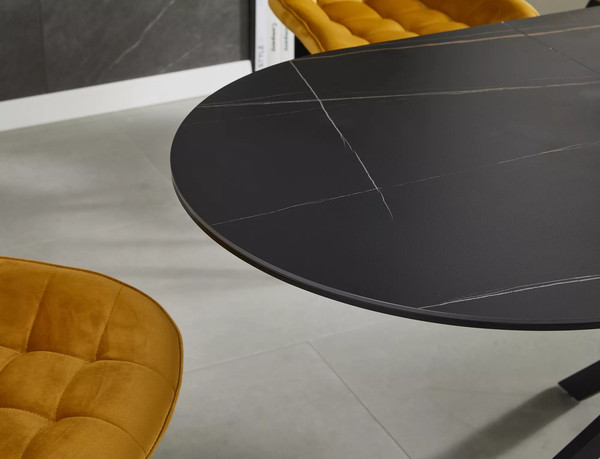 Изображение товара Обеденный стол Signal Gaston Ceramic 140-180x100 (черный/черный)