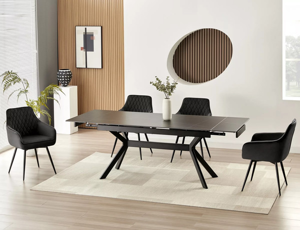 Изображение товара Обеденный стол Signal Imperia 180-240x90 (черный/черный)