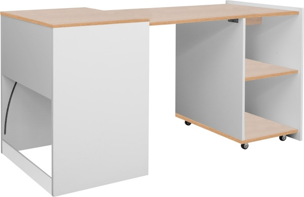Изображение товара Компьютерный стол Signal Duo (дуб/белый)