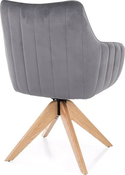 Изображение товара Стул Signal Azalia D (Velvet Bluvel 14 серый/дуб)