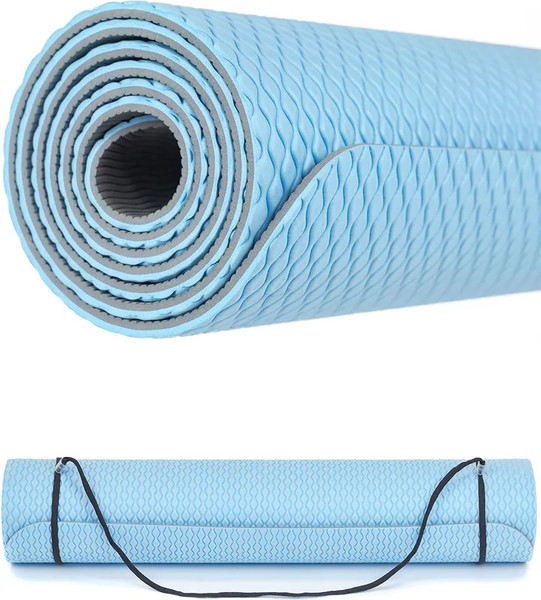 Изображение товара Набор для фитнеса Sundays Fitness Фитбол 75см IR97403 + Коврик IRBL17107 (голубой, голубой)