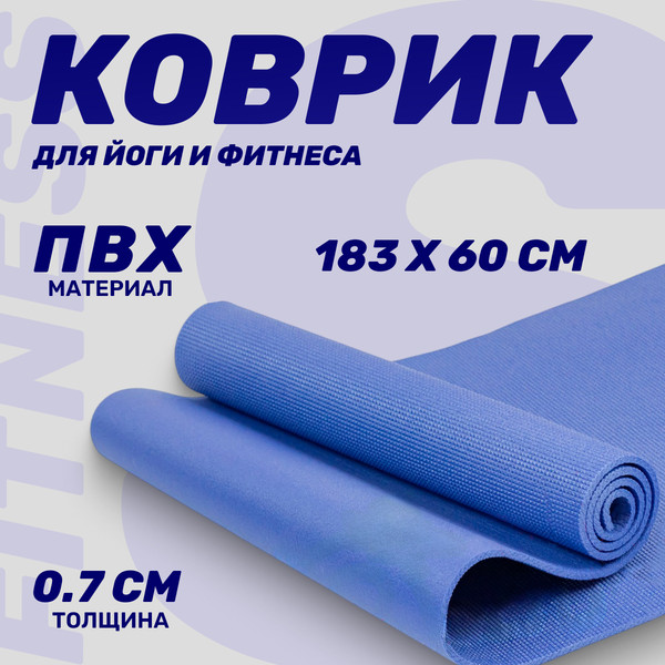 Изображение товара Набор для фитнеса Sundays Fitness Фитбол IR97402-65 + Коврик IR97504 (фиолетовый, голубой)