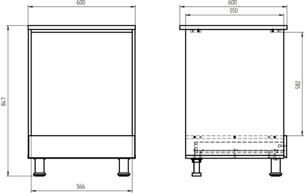 Изображение товара Шкаф под духовку Dipriz Малага 1 ящ. №7 без крышки / Д.70159.1 (зеленый самшит)