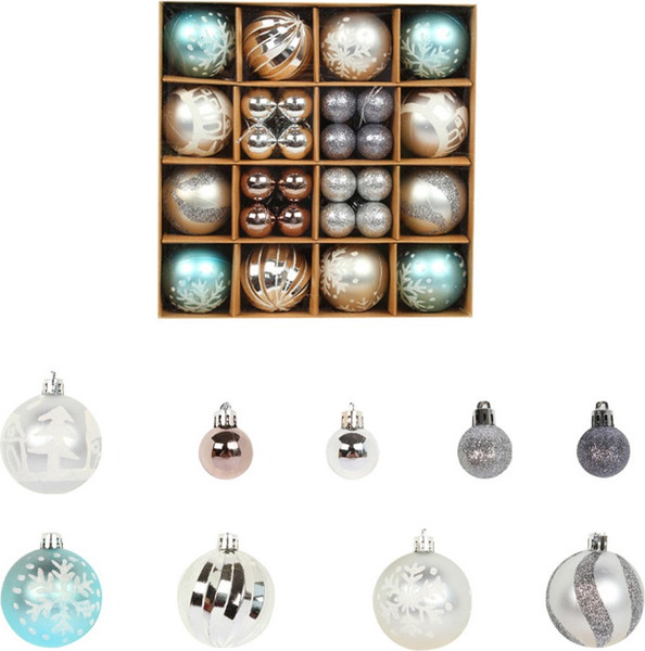 Изображение товара Набор шаров новогодних Winter Fun 640500395C (44шт, синий/серебристый)