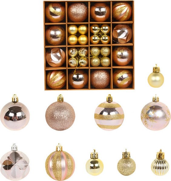 Изображение товара Набор шаров новогодних Winter Fun 640500395E (44шт, кофейный)