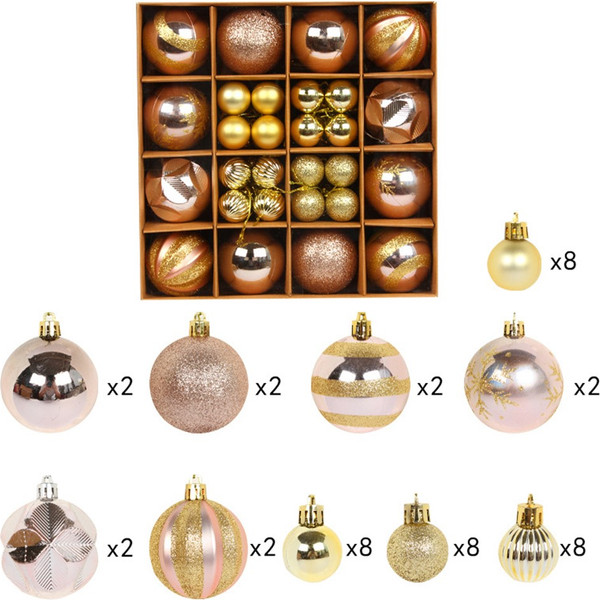 Изображение товара Набор шаров новогодних Winter Fun 640500395E (44шт, кофейный)