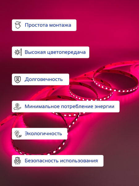 Изображение товара Светодиодная лента Truenergy 24V-120D-RGB 10W/m IP20 / 16038 (5м)