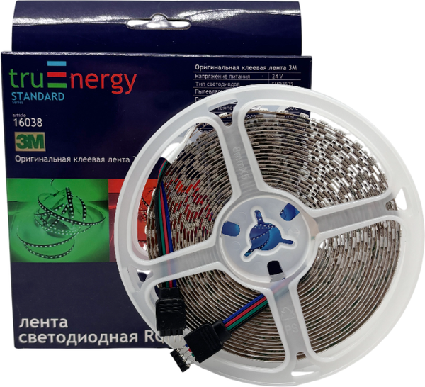 Изображение товара Светодиодная лента Truenergy 24V-120D-RGB 10W/m IP20 / 16038 (5м)