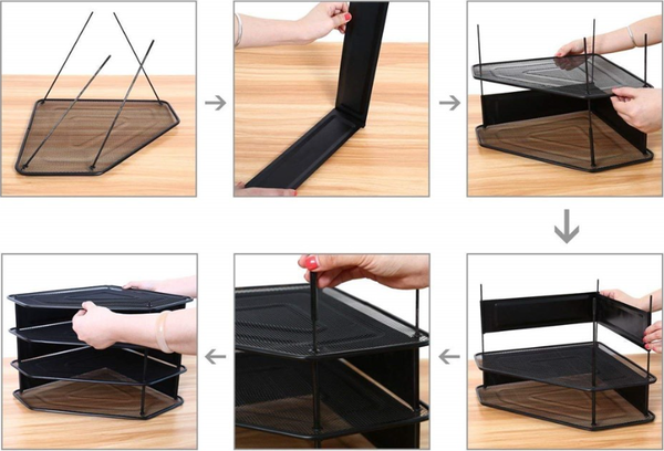 Изображение товара Лоток для бумаг Office Shark 6407001074A (черный)