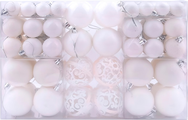 Изображение товара Набор шаров новогодних Winter Fun C0003853A (100шт, белый)