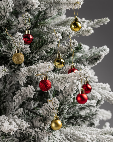 Изображение товара Набор шаров новогодних Winter Fun C0008824B (64шт, красный)