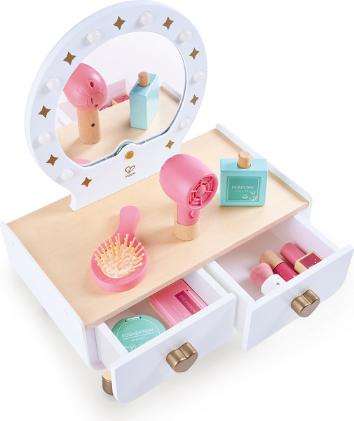 Изображение товара Туалетный столик игрушечный Hape Делюкс комплект. Туалетный столик с аксессуарами / E3219_HP