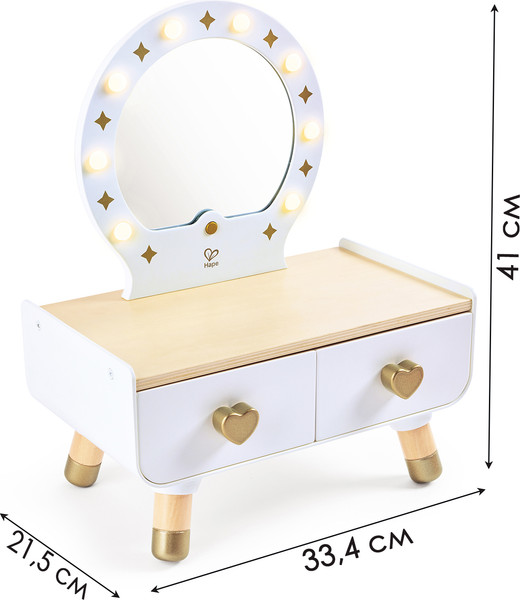 Изображение товара Туалетный столик игрушечный Hape Делюкс комплект. Туалетный столик с аксессуарами / E3219_HP