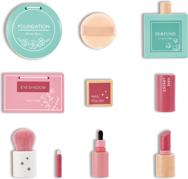 Изображение товара Туалетный столик игрушечный Hape Делюкс комплект. Туалетный столик с аксессуарами / E3219_HP