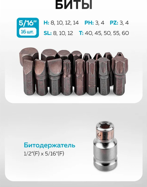 Изображение товара Универсальный набор инструментов KingTul KT-41283-5 (65814), (128шт)