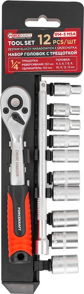 Изображение товара Набор головок слесарных ForceKraft FK-014-5 MSA (65807)
