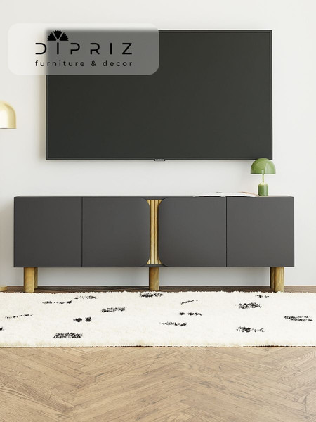 Изображение товара Тумба Dipriz Ola ТВ 4 дв / Д.50177.2 (графит)