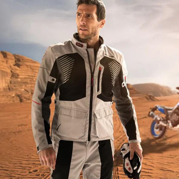 Изображение товара Мотокуртка BERING Bakundu BTV831-XL (XL, серый/черный/красный)