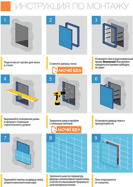 Изображение товара Люк под плитку ЛючкиБел Астра (40х40)