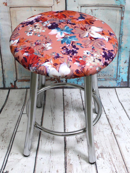 Изображение товара Чехол на табурет MATEX Concept Line Гвоздики / 51-497 (светло-розовый/фиолетовый)