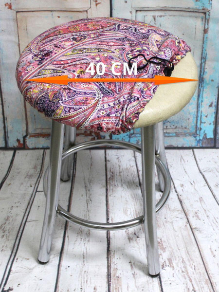 Изображение товара Чехол на табурет MATEX Concept Line Огурцы / 51-558 (розовый/фиолетовый)