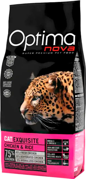 Изображение товара Сухой корм для кошек Optimanova Adult Exquisite Chicken & Rice (8кг)