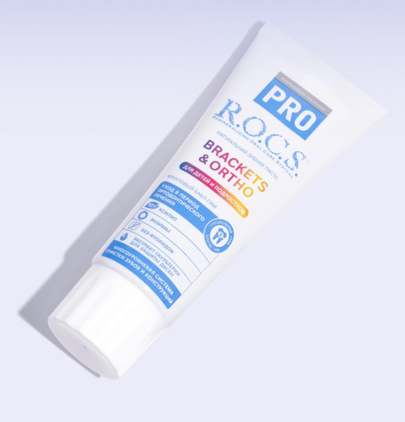 Изображение товара Зубная паста R.O.C.S. Pro Brackets & Ortho для детей и подростков (74г)