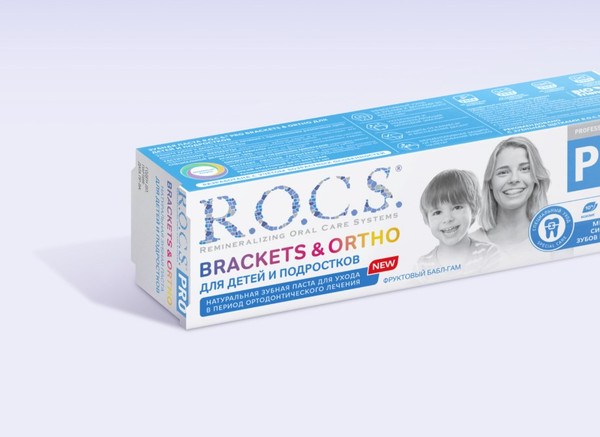 Изображение товара Зубная паста R.O.C.S. Pro Brackets & Ortho для детей и подростков (74г)