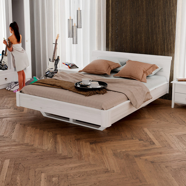 Изображение товара Двуспальная кровать Dipriz Калантея 160х200 / Д.83176.1 (сосна/белый воск 1620)