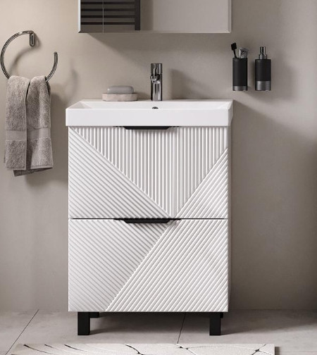 Изображение товара Тумба под умывальник Volna Geometry 60.2Y 9696 (белый)