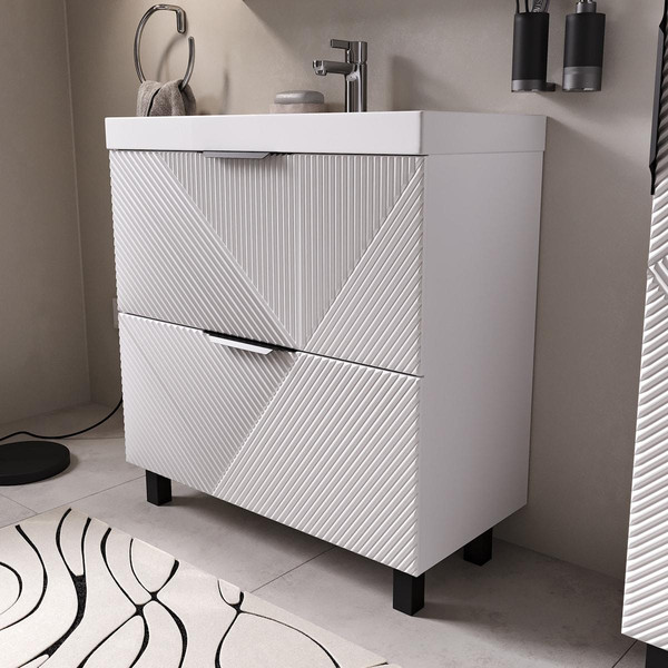 Изображение товара Тумба под умывальник Volna Geometry 80.2Y 9696 (белый)