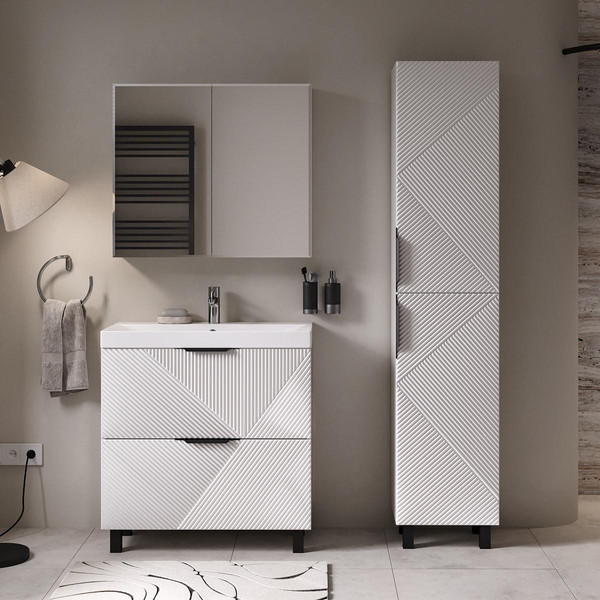 Изображение товара Тумба под умывальник Volna Geometry 80.2Y 9696 (белый)