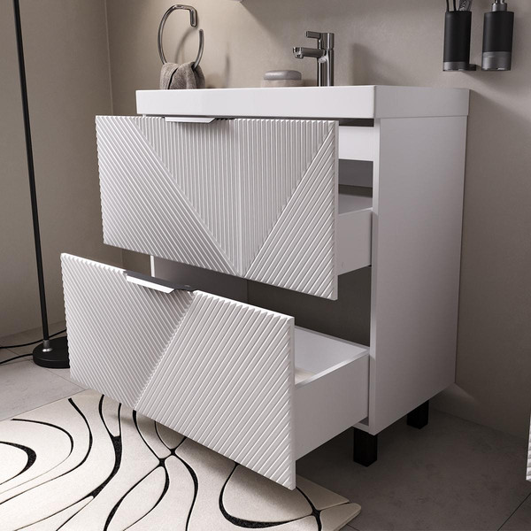 Изображение товара Тумба под умывальник Volna Geometry 80.2Y 9696 (белый)