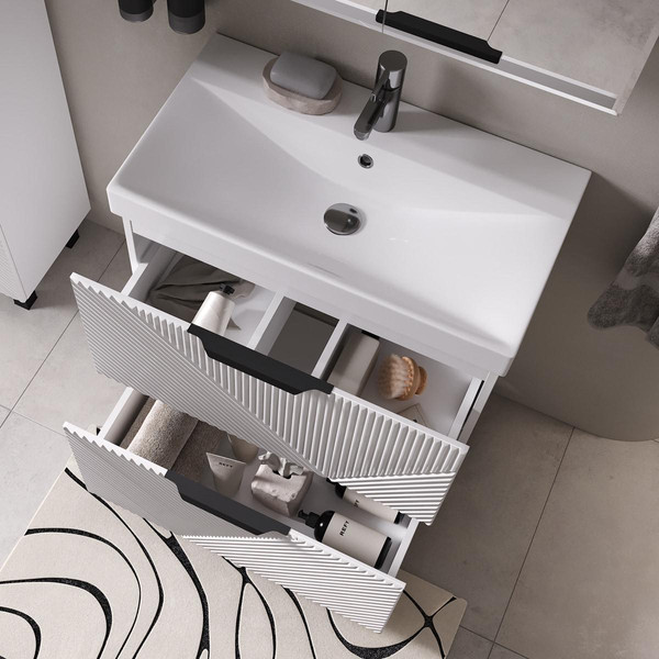 Изображение товара Тумба под умывальник Volna Geometry 70.2Y 9696 (белый)