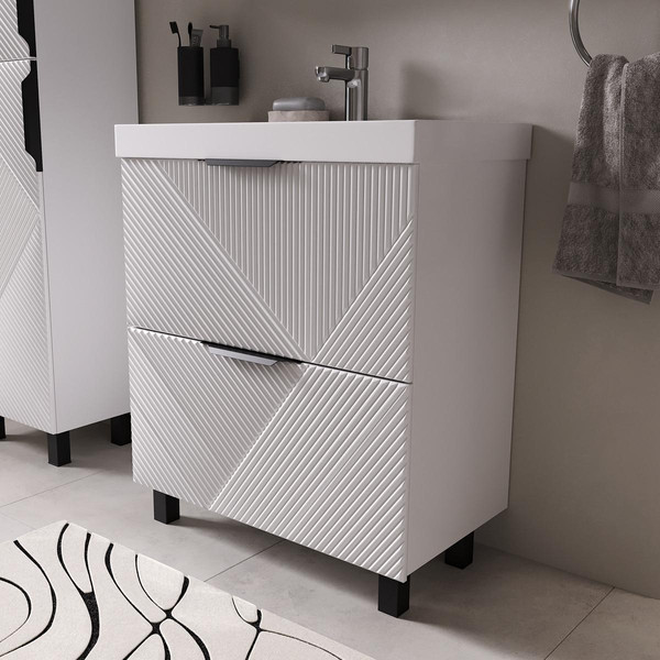 Изображение товара Тумба под умывальник Volna Geometry 70.2Y 9696 (белый)