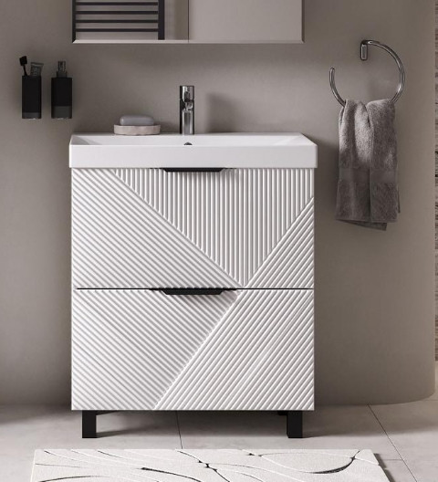 Изображение товара Тумба под умывальник Volna Geometry 70.2Y 9696 (белый)