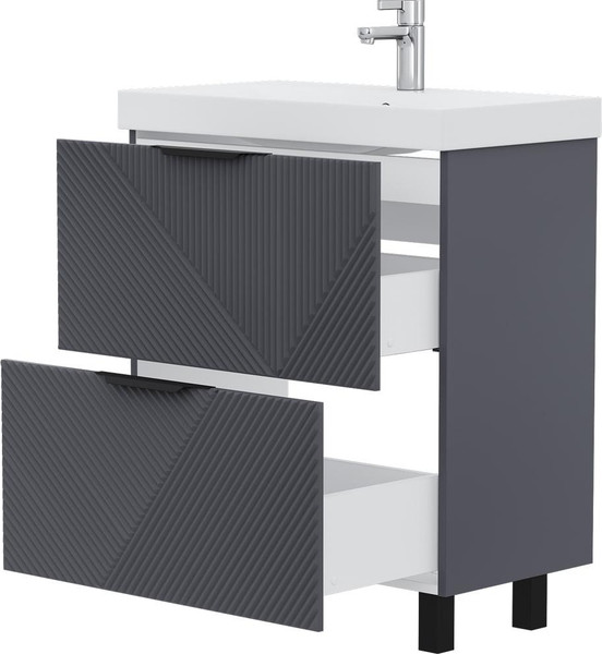 Изображение товара Тумба под умывальник Volna Geometry 70.2Y 9696 (графит)
