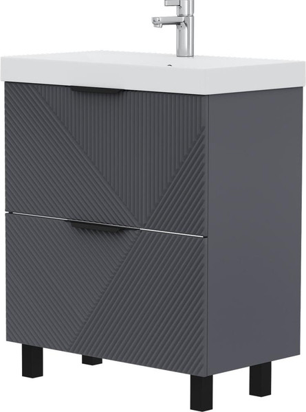 Изображение товара Тумба под умывальник Volna Geometry 70.2Y 9696 (графит)