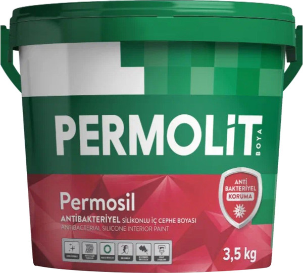 Изображение товара Краска PERMOLIT Permosil Антибактериальная силиконовая интерьерная База 0P (2.5л, матовый)