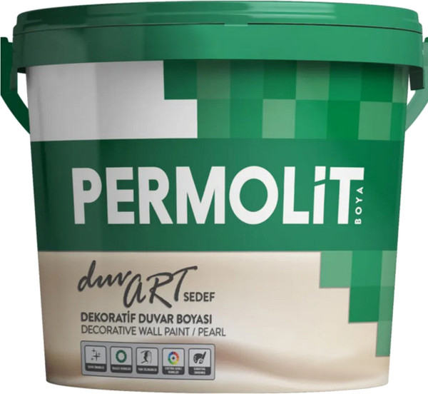 Изображение товара Краска декоративная PERMOLIT Duvart (7.5л, перламутр серебристый)