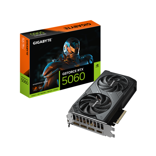Изображение товара Видеокарта Gigabyte RTX 5060 Windforce OC 8G (GV-N5060WF2OC-8GD)