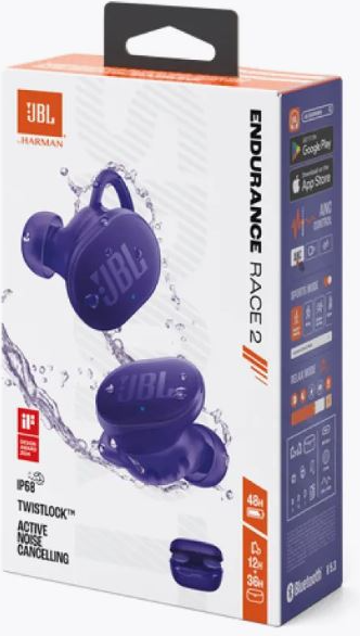 Изображение товара Беспроводные наушники JBL Endurance Race 2 / JBLENDURACE2PUR (фиолетовый)