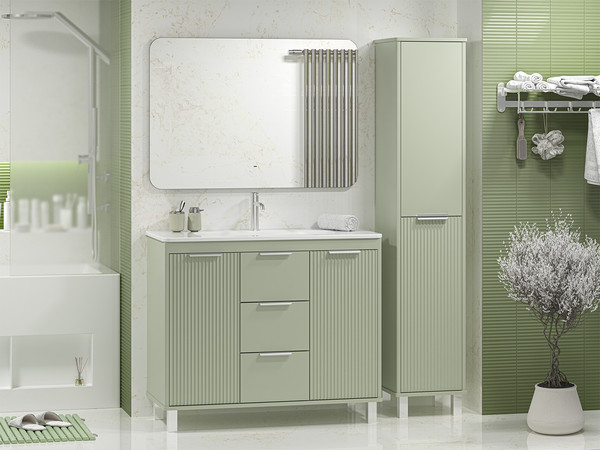 Изображение товара Тумба под умывальник Brevita Risacca Pistachio 100 / RIS-06100-0842Я (фисташковый)